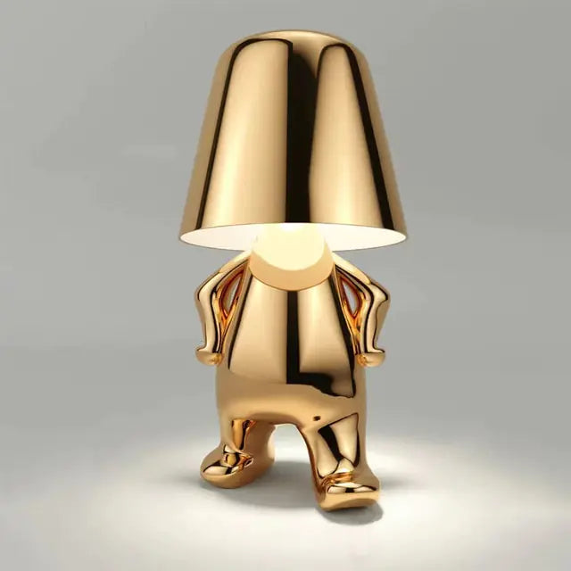 Little Golden Man Decorative Table Lamp | Touch Control & USB Rechargeable