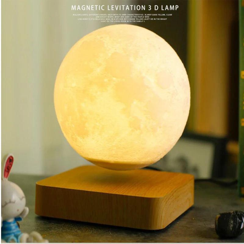 Magnetic Moon Lamp - Levitating 3D Printed LED Night Light